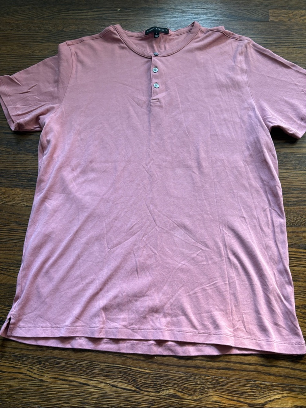 Robert Barakett Men's Rose Short-Sleeve Henley